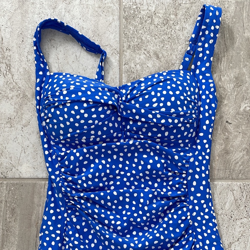 Blue dot swim suit